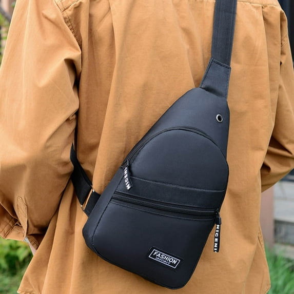 Clearance! Boovnll Crossbody Bag Purse Fashion Zipper Crossbody Bag Men Women Chest Pack Easy to Clean Dirt-Proof Water Proof for Hiking Camping Outdoor Trip Sling Bag