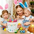 thumbnail image 1 of Clearance Boovnll Easter Basket, Large Capacity Cute Easter Bunny Canvas Basket Easter Baskets for Kids Easter Eggs Hunting,Gifts Baskets for Boys Girls, Easter Decorations, 1 of 4