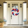 thumbnail image 1 of Clearance! Boovnll Patriotic Wreath, 14" Handcrafted Red White Blue Plush Balls Memorial Day Wreath, 4th of July Wreath for Indoor, Outdoor, Front Door, Fireplace, Wall Decor, 4th of July Decorations, 1 of 6