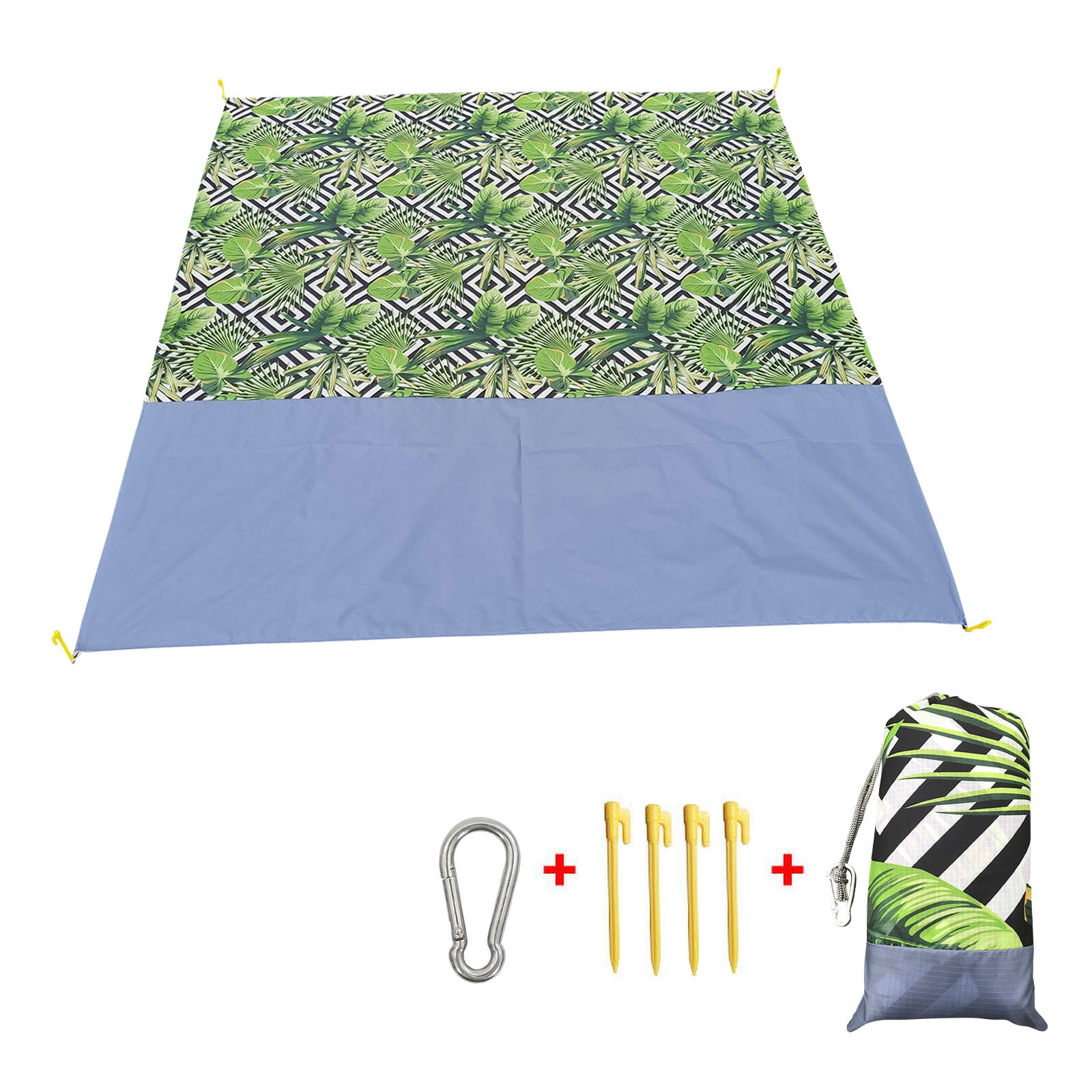 PY SUPER MODE Picnic Blankets Extra Large, Waterproof Foldable Outdoor Beach Blanket Oversized 83x79" Sandproof, 3-Layer Picnic Mat For Camping, Hiking, Travel, Park, Concerts(Yellow Flowers