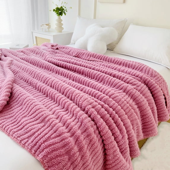 Clearance Boovnll Throw Blanket, Super Cozy Soft Solid Color Lightweight Flannel Blankets, Machine Washable Microfiber for All Season Home, Office, Living Room, Couch, Sofa, Blanket - 71x79"
