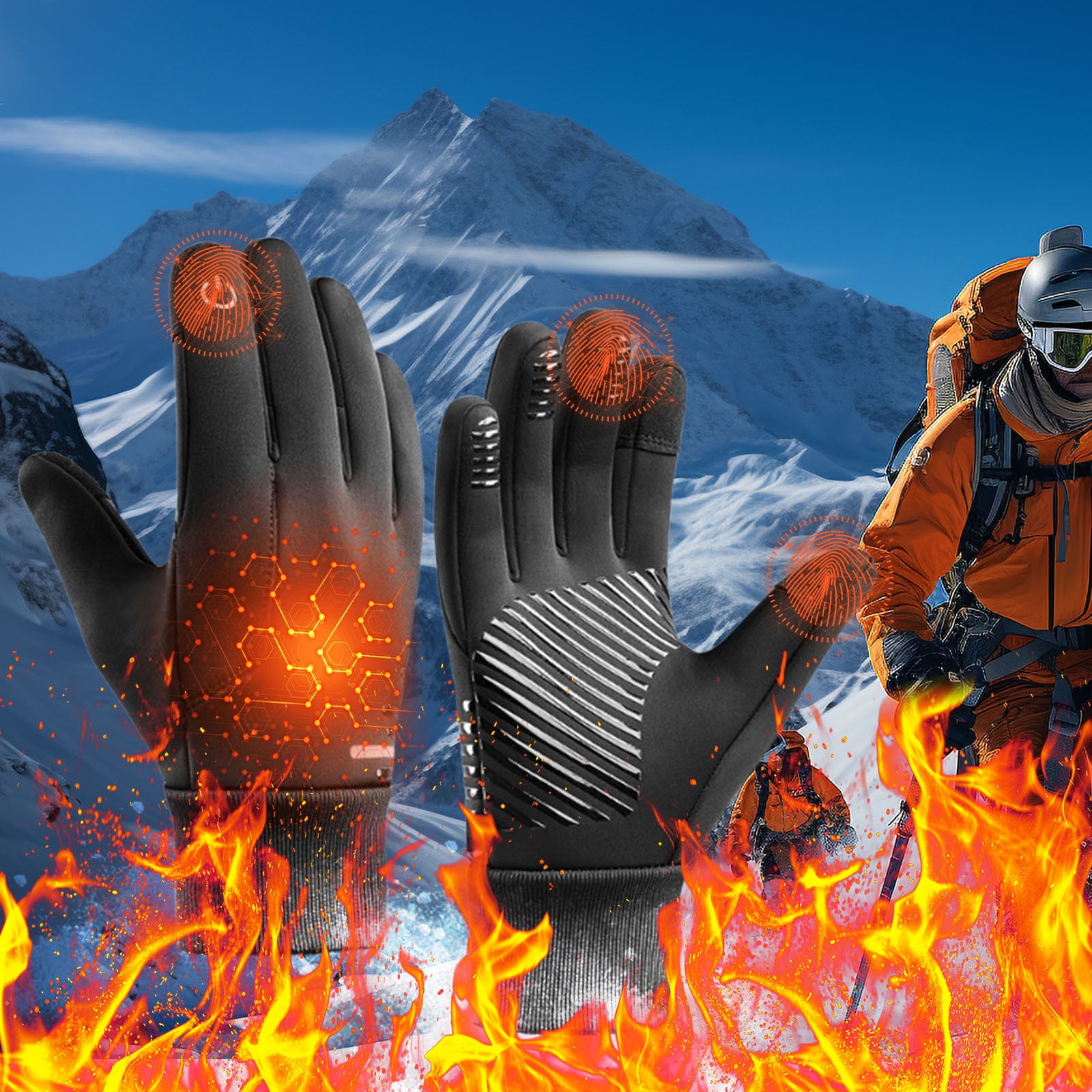 Winter Gloves Winter Touchscreen Gloves - Waterproof Thermal Gloves For Running & Driving Thermal Winter Gloves For Men Women