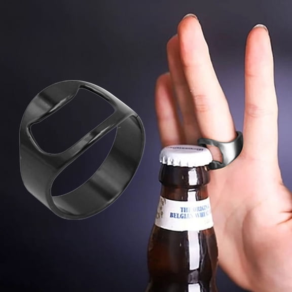 Clearance Bottle&Can Openers under $5 3PCS Bartender Ring Ring Portable Stainless Steel The Top Beer For Bartenders Creative Beer Bar Tool Jewelry Gift For Friends