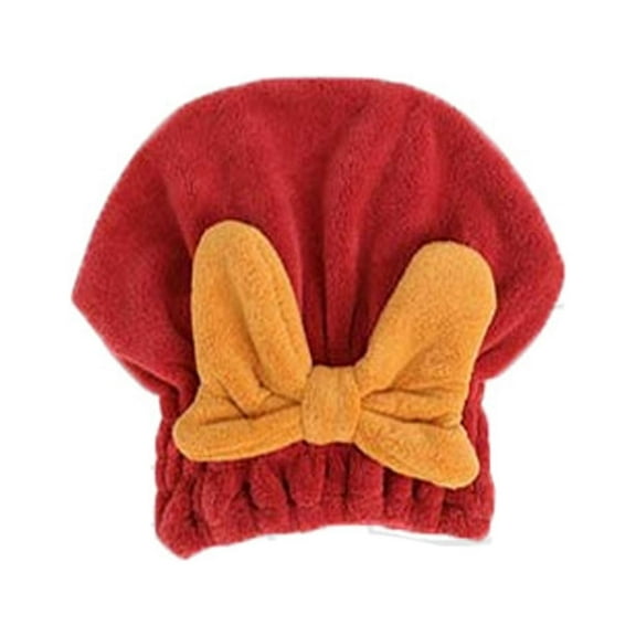Clearance!Bow Tie Dry Hair Cap Shower Cap,Super Absorbent Hair Towel Wrap For Wet Hair,Coral Velvet New Bow Dry Hair Cap Bath Cap Absorbs Water And Dries Quickly