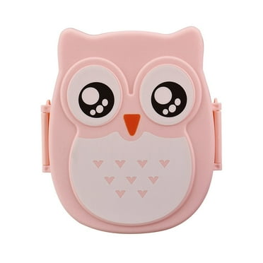 Clearance Box Storage Container Owl Food Portable Lunch Box Box Lunch Bag for Home & Kitchen Pink