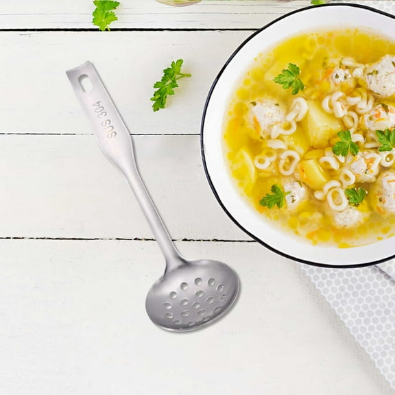 Clearance! Bpyeka Kitchen Essentials Mini 304 Stainless Steel Cooking Set - Polished Ladle and Slotted Spoon and Turner Home and Kitchen
