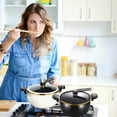 thumbnail image 1 of Clearance! Bpyeka Kitchen Essentials Mini Pressure Cooker 8L Fast Heating Pressure Pot with Lock Handles Pressure Cooker Induction Non-stick Stockpot with Standable Kitchen Appliances, 1 of 5