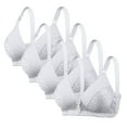 thumbnail image 1 of Bras under $5! Cagogo Women's 4 Pack Wirefree Bra No Underwire Push Up Full Coverage Comfortable Everyday Bras Lace Wireless Comfort Bralettes Tshirt Bra, 1 of 4
