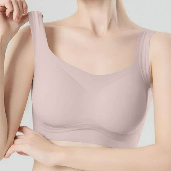 Bras under $5! Cagogo Women's Wirefree Seamless Bras Push Up Back Smoothing Comfortable Everyday Bras Full Coverage No Underwire Wireless Comfort Bralettes Tshirt Bra