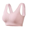 thumbnail image 1 of Clearance Bras! Ashirexll Wireless Bras for Women, Plus Size Sports Solid Color Soft Moisture Wicking No Steel Ring Breathable Gathering Bra Pink XL, 1 of 7