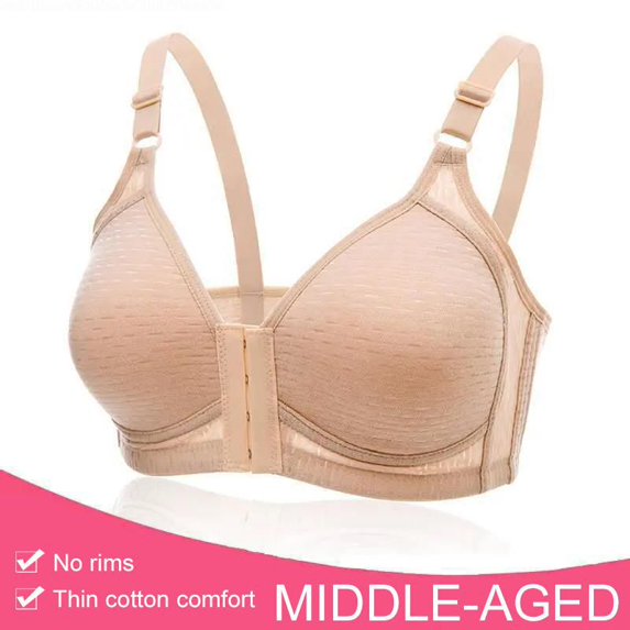 Women Wireless Padded Sports Bra front button bra no steel ring Underwear