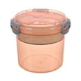 thumbnail image 1 of Clearance! Breakfast Cup Oatmeal Cup Soy Milk Cup Portable Yogurt Packaging Cup Sealed Children's Milk Cup Salad Cup With Spoon and Lid Orange, 1 of 10