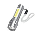 thumbnail image 1 of Hvmvliv Bright Flashlight 2 Pack Aluminium Alloy LED Flashlight, Super Bright Flashlight, Zoomable, Rechargeable Flashlight, Powerful Handheld Flashlight Silver, 1 of 8