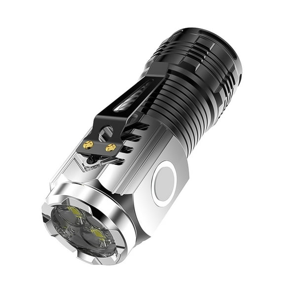 Hvmvliv Bright Flashlight Flashlight LED Portable Clip Flashlight 20W Power Built-In Lithium Battery Water-Proof Multifunctional Flashlights for Home Camping Hiking Silver