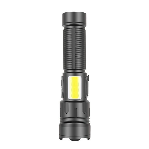 Hvmvliv Bright Flashlight Nine Lights In One Brightest Outdoor Flashlight 1200 Lumenss LED Flashlight 30W LED Light Rechargeable Powerful Torch Long Throw Up To 100 Meters Black