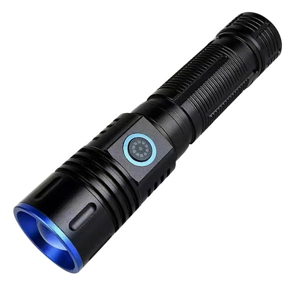 Hvmvliv Bright Flashlight Rechargeable Flashlights High Lumenss Small Flashlight Powerful Flashlight with Zoomable 4Modes Flashlights for Emergencies Black