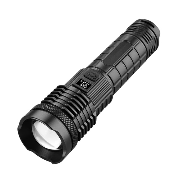 Hvmvliv Bright Flashlight USB Charging Outdoor Bright Long-Range Home Emergency Charging Mobile Phone with LED Strong Flashlight Black