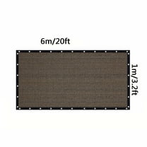 Clearance! Brown Balcony Privacy Screen Fence Windscreen Cover for Apartment, Deck, Patio, Backyard, Outdoor Pool, Porch, Railing - 95% UV Blockage, Zip Ties Included, Customized 1x6m