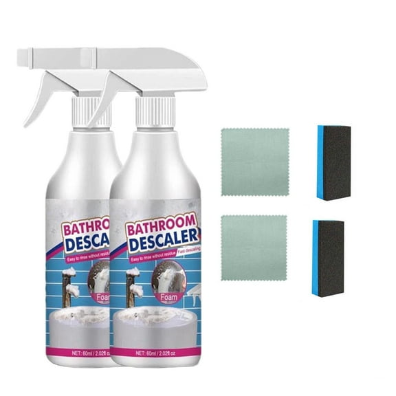 Clearance!Bubble Cleaner Foam, 2025 Upgrade Bathroom Cleaner Spray Bathroom Cleaner Bath-room Glass Descaler To Tile Faucet Remover Tub Cleaner 60ml(2pc)