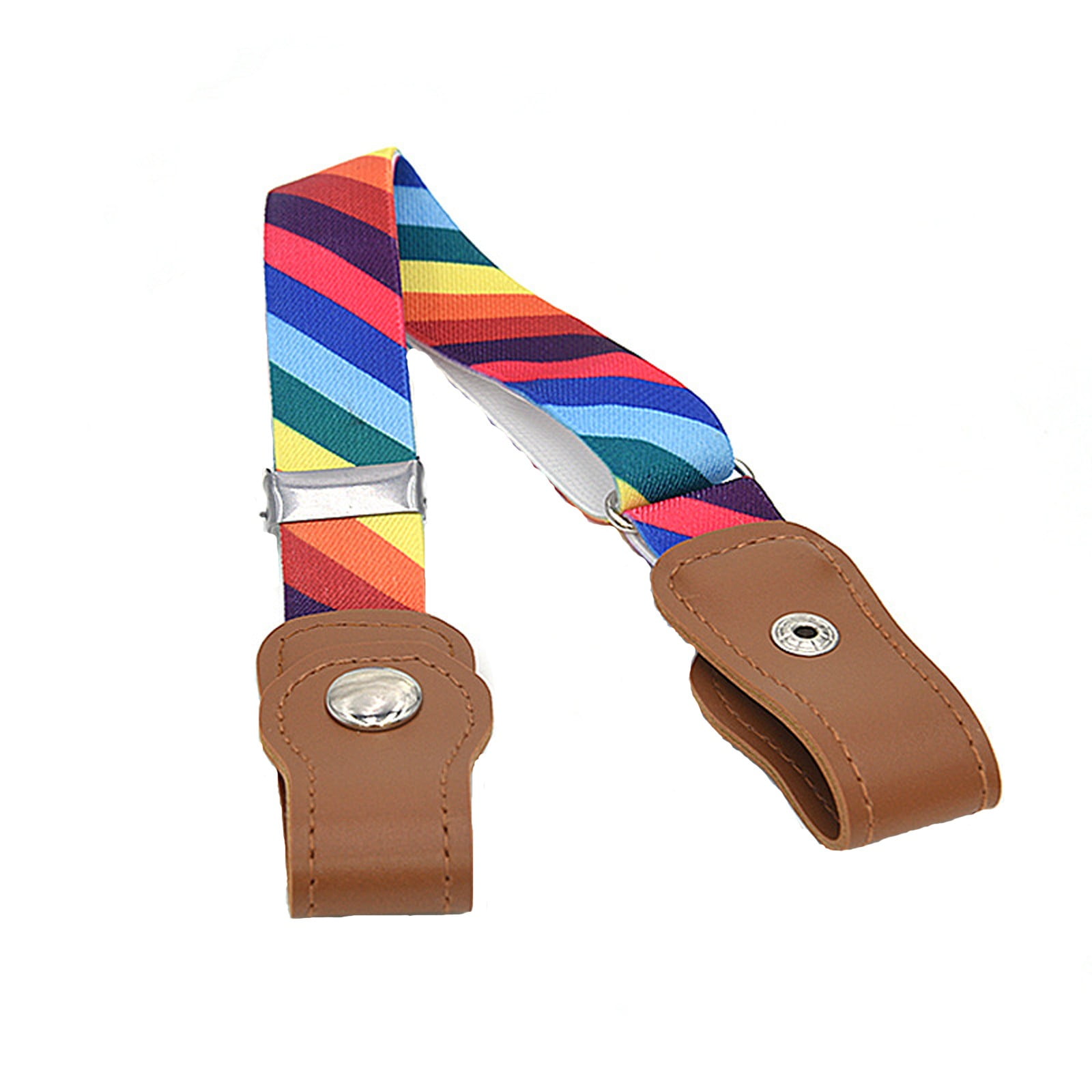 Clearance! Buckle Belts Adjustable Elastic Belts Stretch Striped