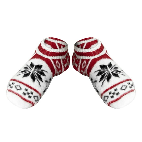 Clearance!Bunenne Slipper Socks Fuzzy Socks Women Soft Cozy Lined Socks Winter Warm Fuzzy Non Slip Socks Women Ankle Socks Women Thermal Socks Women Red One Size