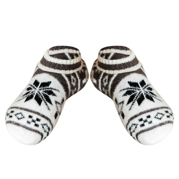 Clearance!Bunenne Slipper Socks Fuzzy Socks Women Soft Cozy Lined Socks Winter Warm Fuzzy Non Slip Socks Women Ankle Socks Women Thermal Socks Women Dark Gray One Size