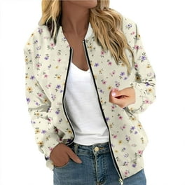 JUMESG Jacket Women Women's Jacket Zip Up Lightweight JUMESG Jacket Women Women's Jacket Zip Up Lightweight