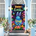 thumbnail image 1 of Clearance Bunny Easter, Easter Door Curtain Suitable For Large Party Supplies Room Garden Wall Decoration Holiday Decoration Background, 1 of 6