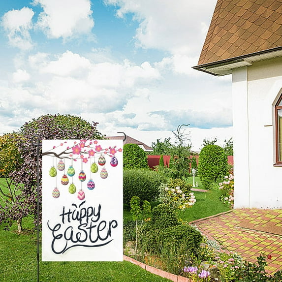 Clearance Bunny Easter, Easter Garden Sign 12x18 Inch Spring Garden Outdoor Sign Personalized Easter Decorations Double Sided Easter Yard Decoration Gift