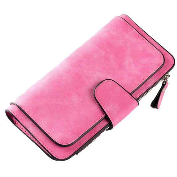 Clearance Business Card Holder under $10,Fashion Women Wallet Leather Clutch Card Holder Purse Lady Long Handbag Multi Card Buckle Wallet
