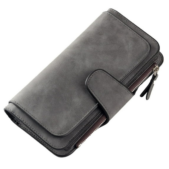 Clearance Business Card Holder under $10,Fashion Women Wallet Leather Clutch Card Holder Purse Lady Long Handbag Multi Card Buckle Wallet