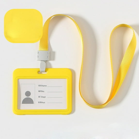 Clearance Business Card Holder under $5,Double-Sided Transparent Employee Work Card Holder Employee Plastic ID Card