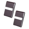 thumbnail image 1 of Clearance Business card holder under $6,Business Card Holder PU Leather Business Card Case Name Card Holder Slim Metal Pocket Card Holder With Shut 2PC, 1 of 9