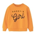 thumbnail image 1 of Busydd Baby Girl Clothes Boys Clothes Fashion Girls Sweatshirt Long Sleeve Round Neck Fleece Letter Print Pullover Tops Toddler Girl Clothes Unisex Infant Fall Clothes 3-8 Years, 1 of 7