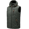 thumbnail image 1 of Busydd Men's Outerwear Vests with Hood Sleeveless Solid Color Puffer Vest Casual Lightweight Warm Winter Vest Trendy Oversized Zipper Puffy Vest Plus Size Vest Jacket with Pocket M-5XL, 1 of 3