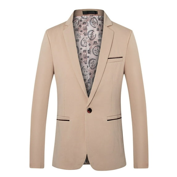 Busydd Mens Sport Coats and Blazer Long Sleeve Formal Business Blazers Fashion One Button Suit Jackets Casual Solid Color Sport Coat Regular Fit Plus Size Blazer with Pockets L-5XL