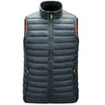 thumbnail image 1 of Busydd Mens Winter Vest Sleeveless Zipper Stand Collar Outerwear Vests Casual Solid Color Warm Puffer Vest Trendy Oversized Puffy Vest Plus Size Vest Jacket with Pockets M-6XL, 1 of 8
