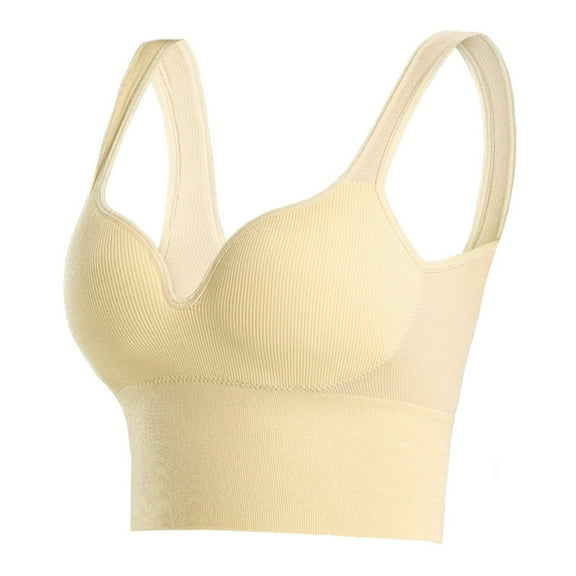 Busydd Solid Color Sports Bra Womens Bras No Underwire Full Coverage High Impact Yoga Workout Sports Bras Seamless Oversized Everyday Bras Comfy Lift Push Up Bra Plus Size Bras