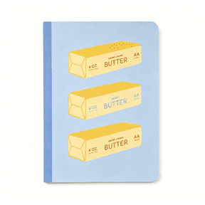 Clearance Butter Notebook, Cute Blue Noteboos, Ruled Refiller Pape, Back to S*chool Accessories Gifts for Kiddo Teens Adults, Perfect for Work, Study & Journal
