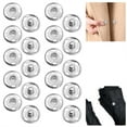 thumbnail image 1 of Clearance Buttons under $5,10 Sets Sew On Snaps Buttons Metal Snaps Fasteners Studs Buttons 2 Parts Brass Fasteners Round DIY Craft Accessory (15mm Silver), 1 of 4