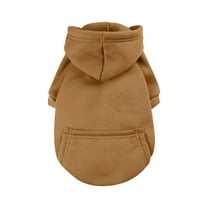 Clearance! CICRKHB Small Dog Sweater Autumn and Winter Sweater Denim Pocket Two Legged Clothes Sports Style Pet Clothes Dog Cat Clothes Pet Supplies Pet Supplies Coffee