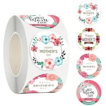 Clearance! CICRKHB Stickers Happy Mother's Day Gift Stickers Sweet Hot Pink Heart Design for Mother's Day Decorations Gift Wrap 1.5 Inch 500 Total Labels