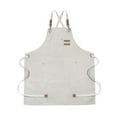 Clearance CNEWQJY White Apron Full Body Oil Proof Cotton Apron Milk Tea