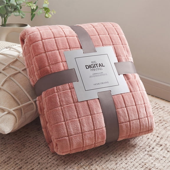 Clearance! CSSAD Fleece Blanket,Plaid Solid Color Flannel Blanket Couch Blanket Lap Blanket Kids Blanket Car Blanket Small Blanket 150cm X 100cm,Pink