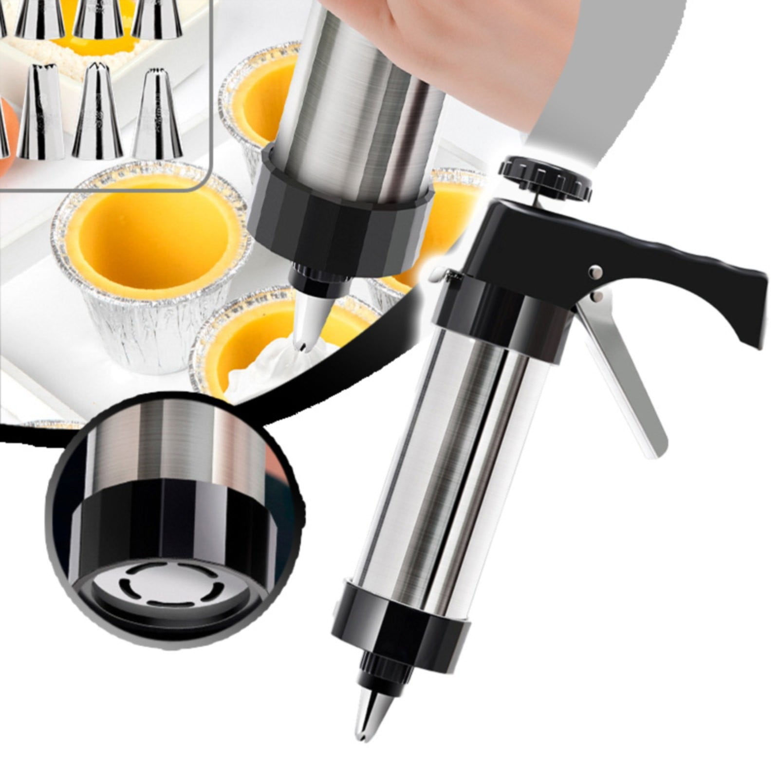 Clearance!Cake Embosser Cookie Maker Set Stainless Steel Spritz Cookie