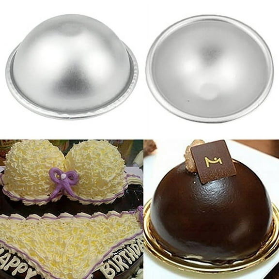 Clearance Cake Mould under $1,9# Large Half Circle Cake Die Hemisphere Hemisphere 3D Aluminum Sphere Cake Pan Sugarcraft Bakeware