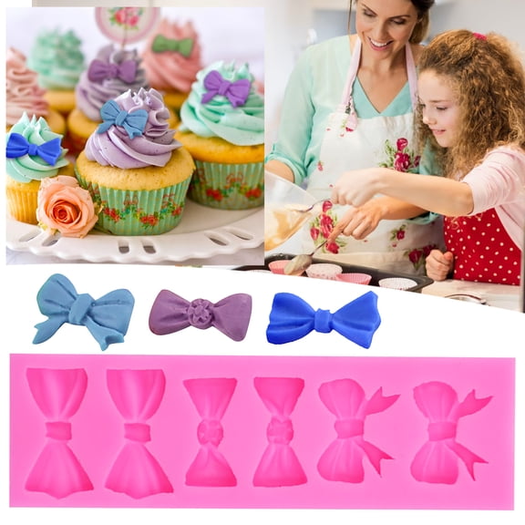 Clearance Cake Mould under $5,Bow Tie Bow Tie Modeling Silicone Tools DIY Cake Cookie Dessert Decorating Tools Flip Sugar Tools
