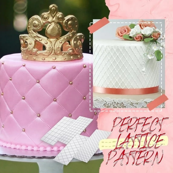Clearance Cake Mould under $5,Mat Happy Sets Quilted Fondant Cake Pad Tools Birthday Decorating Imprint 4pcs Cake Mould