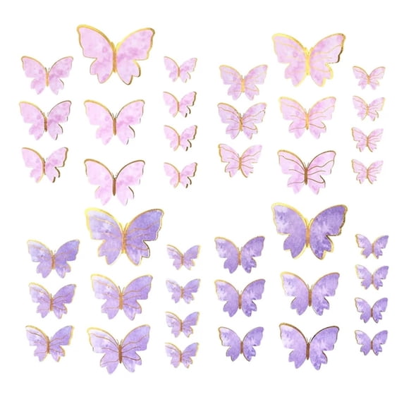 Clearance Cake inserts under $5,40PCS Butterfly Cake Toppers Cupcake Butterflies Toppers Cake Decoration For Birthday Wedding