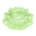 thumbnail image 1 of Clearance Candle Holders Bulk, Tyeign 7 Colors Crystal Glass Lotu Flower Candle Tea Light Holder Buddhist Candlestick Candle Holder Decor Candle Holders for Table Centerpiece Green, 1 of 2